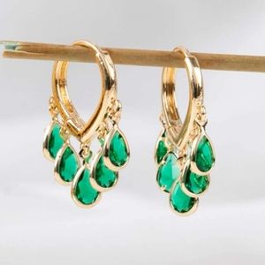 Beautiful Cubic Zirconia Water Drop Earrings